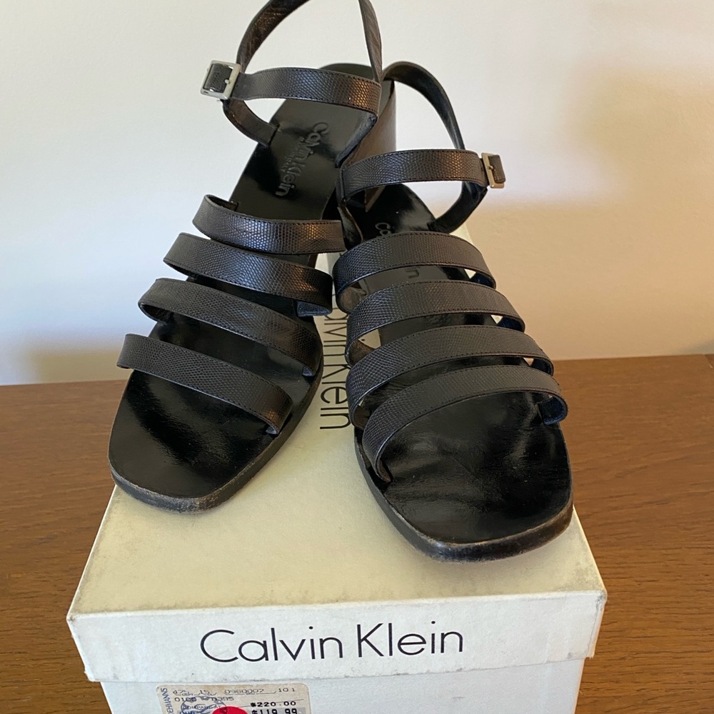 Calvin Klein Strappy Black Sandals